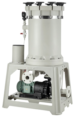 Chemical filters with pump